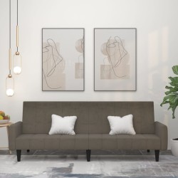 vidaXL Schlafsofa 2-Sitzer Dunkelgrau Mikrofasergewebe