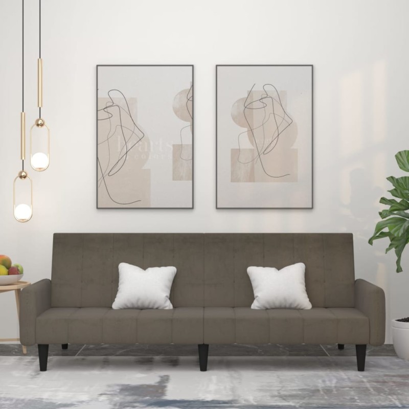 vidaXL Schlafsofa 2-Sitzer Dunkelgrau Mikrofasergewebe vidaXL Schlafsofa 2-Sitzer Dunkelgrau Mikrofasergewebe