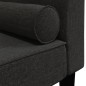 vidaXL Chaiselongue mit Nackenrolle Blau Stoff vidaXL Chaiselongue mit Nackenrolle Blau Stoff