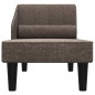 vidaXL Chaiselongue mit Nackenrolle Taupe Stoff vidaXL Chaiselongue mit Nackenrolle Taupe Stoff
