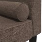 vidaXL Chaiselongue mit Nackenrolle Taupe Stoff vidaXL Chaiselongue mit Nackenrolle Taupe Stoff