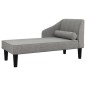 vidaXL Chaiselongue mit Nackenrolle Hellgrau Stoff vidaXL Chaiselongue mit Nackenrolle Hellgrau Stoff