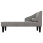 vidaXL Chaiselongue mit Nackenrolle Hellgrau Stoff vidaXL Chaiselongue mit Nackenrolle Hellgrau Stoff