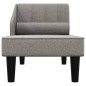 vidaXL Chaiselongue mit Nackenrolle Hellgrau Stoff vidaXL Chaiselongue mit Nackenrolle Hellgrau Stoff