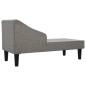 vidaXL Chaiselongue mit Nackenrolle Hellgrau Stoff vidaXL Chaiselongue mit Nackenrolle Hellgrau Stoff