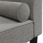 vidaXL Chaiselongue mit Nackenrolle Hellgrau Stoff vidaXL Chaiselongue mit Nackenrolle Hellgrau Stoff