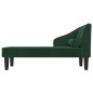 vidaXL Chaiselongue mit Nackenrolle Dunkelgrün Stoff vidaXL Chaiselongue mit Nackenrolle Dunkelgrün Stoff