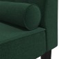 vidaXL Chaiselongue mit Nackenrolle Dunkelgrün Stoff vidaXL Chaiselongue mit Nackenrolle Dunkelgrün Stoff