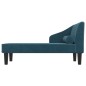 vidaXL Chaiselongue mit Nackenrolle Blau Samt vidaXL Chaiselongue mit Nackenrolle Blau Samt