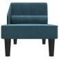 vidaXL Chaiselongue mit Nackenrolle Blau Samt vidaXL Chaiselongue mit Nackenrolle Blau Samt