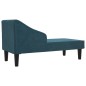 vidaXL Chaiselongue mit Nackenrolle Blau Samt vidaXL Chaiselongue mit Nackenrolle Blau Samt