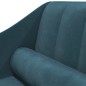 vidaXL Chaiselongue mit Nackenrolle Blau Samt vidaXL Chaiselongue mit Nackenrolle Blau Samt