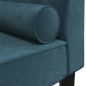 vidaXL Chaiselongue mit Nackenrolle Blau Samt vidaXL Chaiselongue mit Nackenrolle Blau Samt