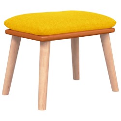 vidaXL Fußhocker Senfgelb 45x29,5x35 cm Stoff und Kunstleder
