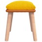vidaXL Fußhocker Senfgelb 45x29,5x35 cm Stoff und Kunstleder vidaXL Fußhocker Senfgelb 45x29,5x35 cm Stoff und Kunstleder