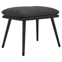 vidaXL Fußhocker Dunkelgrau 45x29,5x35 cm Stoff und Kunstleder