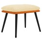 vidaXL Fußhocker Creme/Orange 45x29,5x35 cm Stoff und Kunstleder vidaXL Fußhocker Creme/Orange 45x29,5x35 cm Stoff und Kunstleder