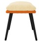 vidaXL Fußhocker Creme/Orange 45x29,5x35 cm Stoff und Kunstleder vidaXL Fußhocker Creme/Orange 45x29,5x35 cm Stoff und Kunstleder