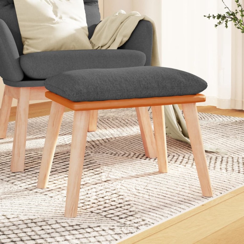 vidaXL Fußhocker Dunkelgrau 45x29,5x35 cm Stoff und Kunstleder vidaXL Fußhocker Dunkelgrau 45x29,5x35 cm Stoff und Kunstleder