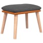 vidaXL Fußhocker Dunkelgrau 45x29,5x35 cm Stoff und Kunstleder vidaXL Fußhocker Dunkelgrau 45x29,5x35 cm Stoff und Kunstleder
