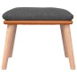 vidaXL Fußhocker Dunkelgrau 45x29,5x35 cm Stoff und Kunstleder vidaXL Fußhocker Dunkelgrau 45x29,5x35 cm Stoff und Kunstleder