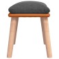 vidaXL Fußhocker Dunkelgrau 45x29,5x35 cm Stoff und Kunstleder vidaXL Fußhocker Dunkelgrau 45x29,5x35 cm Stoff und Kunstleder