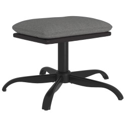 vidaXL Fußhocker Hellgrau 60x60x36 cm Stoff und Kunstleder