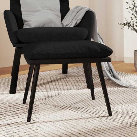 vidaXL Fußhocker Schwarz 45x29,5x35 cm Stoff und Kunstleder