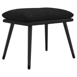 vidaXL Fußhocker Schwarz 45x29,5x35 cm Stoff und Kunstleder