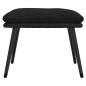 vidaXL Fußhocker Schwarz 45x29,5x35 cm Stoff und Kunstleder vidaXL Fußhocker Schwarz 45x29,5x35 cm Stoff und Kunstleder