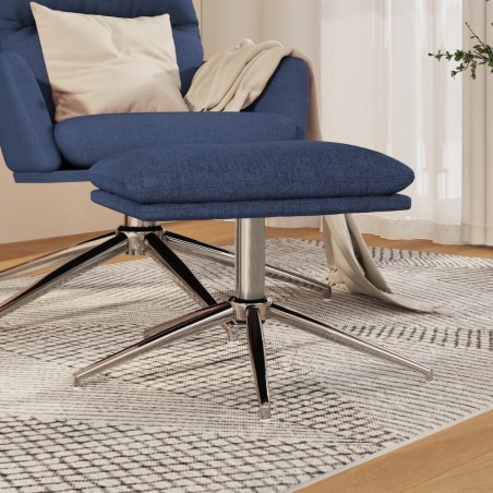 vidaXL Fußhocker Blau 60x60x35 cm Stoff