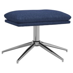 vidaXL Fußhocker Blau 60x60x35 cm Stoff