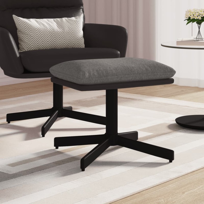 vidaXL Fußhocker Hellgrau 60x60x36 cm Stoff und Kunstleder vidaXL Fußhocker Hellgrau 60x60x36 cm Stoff und Kunstleder