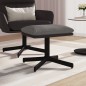 vidaXL Fußhocker Hellgrau 60x60x36 cm Stoff und Kunstleder vidaXL Fußhocker Hellgrau 60x60x36 cm Stoff und Kunstleder