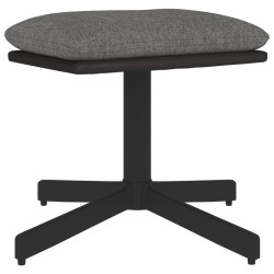 vidaXL Fußhocker Hellgrau 60x60x36 cm Stoff und Kunstleder