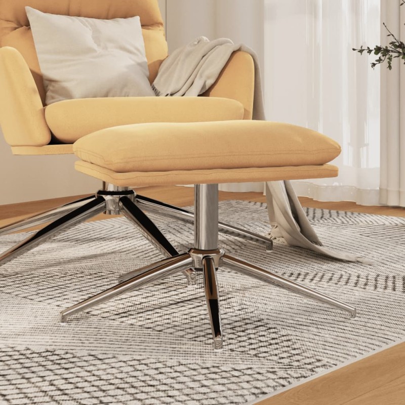 vidaXL Fußhocker Creme 60x60x35 cm Mikrofasergewebe vidaXL Fußhocker Creme 60x60x35 cm Mikrofasergewebe