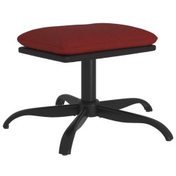 vidaXL Fußhocker Weinrot 60x60x36 cm Stoff und Kunstleder