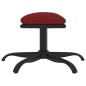 vidaXL Fußhocker Weinrot 60x60x36 cm Stoff und Kunstleder vidaXL Fußhocker Weinrot 60x60x36 cm Stoff und Kunstleder