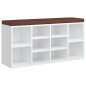 vidaXL Schuhbank Hochglanz-Weiß 103x30x48 cm Holzwerkstoff vidaXL Schuhbank Hochglanz-Weiß 103x30x48 cm Holzwerkstoff