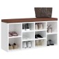 vidaXL Schuhbank Hochglanz-Weiß 103x30x48 cm Holzwerkstoff vidaXL Schuhbank Hochglanz-Weiß 103x30x48 cm Holzwerkstoff
