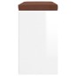 vidaXL Schuhbank Hochglanz-Weiß 103x30x48 cm Holzwerkstoff vidaXL Schuhbank Hochglanz-Weiß 103x30x48 cm Holzwerkstoff