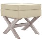 vidaXL Hocker mit Stauraum Beige 45x45x49 cm Leinen vidaXL Hocker mit Stauraum Beige 45x45x49 cm Leinen