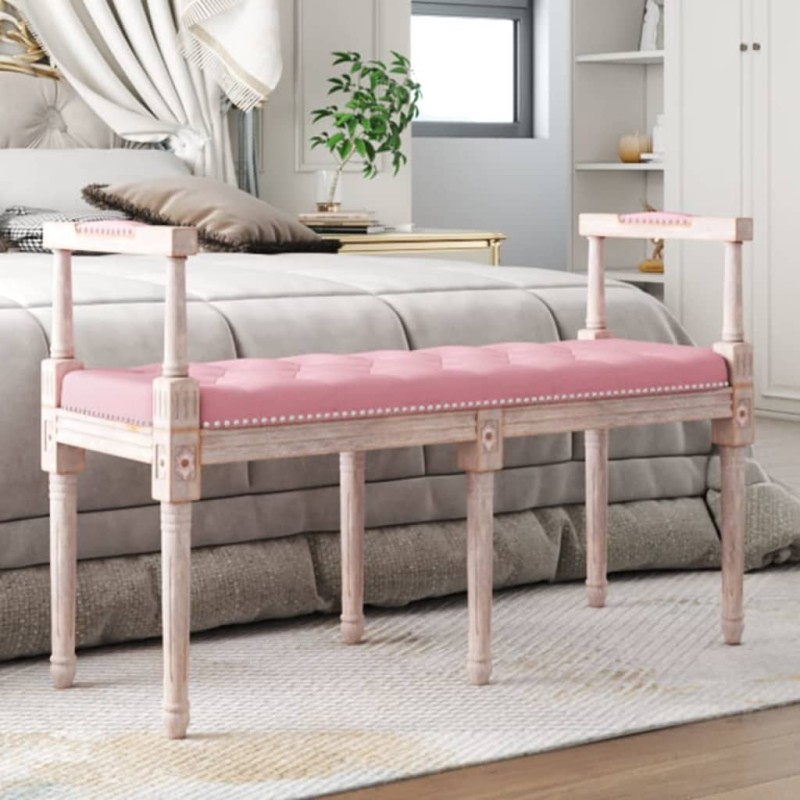vidaXL Sitzbank Rosa 110x40x70 cm Samt vidaXL Sitzbank Rosa 110x40x70 cm Samt