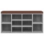 vidaXL Schuhbank Grau Sonoma 103x30x48 cm Holzwerkstoff vidaXL Schuhbank Grau Sonoma 103x30x48 cm Holzwerkstoff