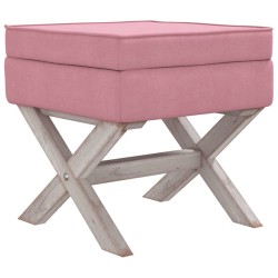 vidaXL Hocker mit Stauraum Rosa 45x45x49 cm Samt