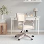 vidaXL Bürostuhl Drehbar Beige Leinen vidaXL Bürostuhl Drehbar Beige Leinen