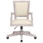 vidaXL Bürostuhl Drehbar Beige Leinen vidaXL Bürostuhl Drehbar Beige Leinen