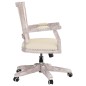 vidaXL Bürostuhl Drehbar Beige Leinen vidaXL Bürostuhl Drehbar Beige Leinen