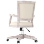 vidaXL Bürostuhl Drehbar Beige Leinen vidaXL Bürostuhl Drehbar Beige Leinen
