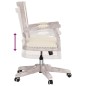vidaXL Bürostuhl Drehbar Beige Leinen vidaXL Bürostuhl Drehbar Beige Leinen